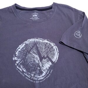 La Sportiva T-Shirt Mens Large Cross Section Short Sleeve Gray Cotton Climbing